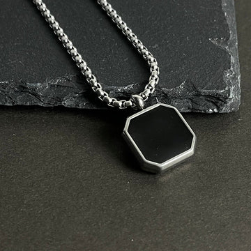 Geometric Black Enamel for Men/Women