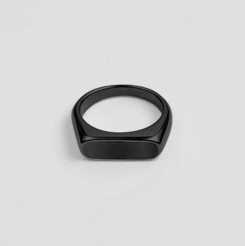 Epoxy Black Ring For Men/Women By پرانی یاد