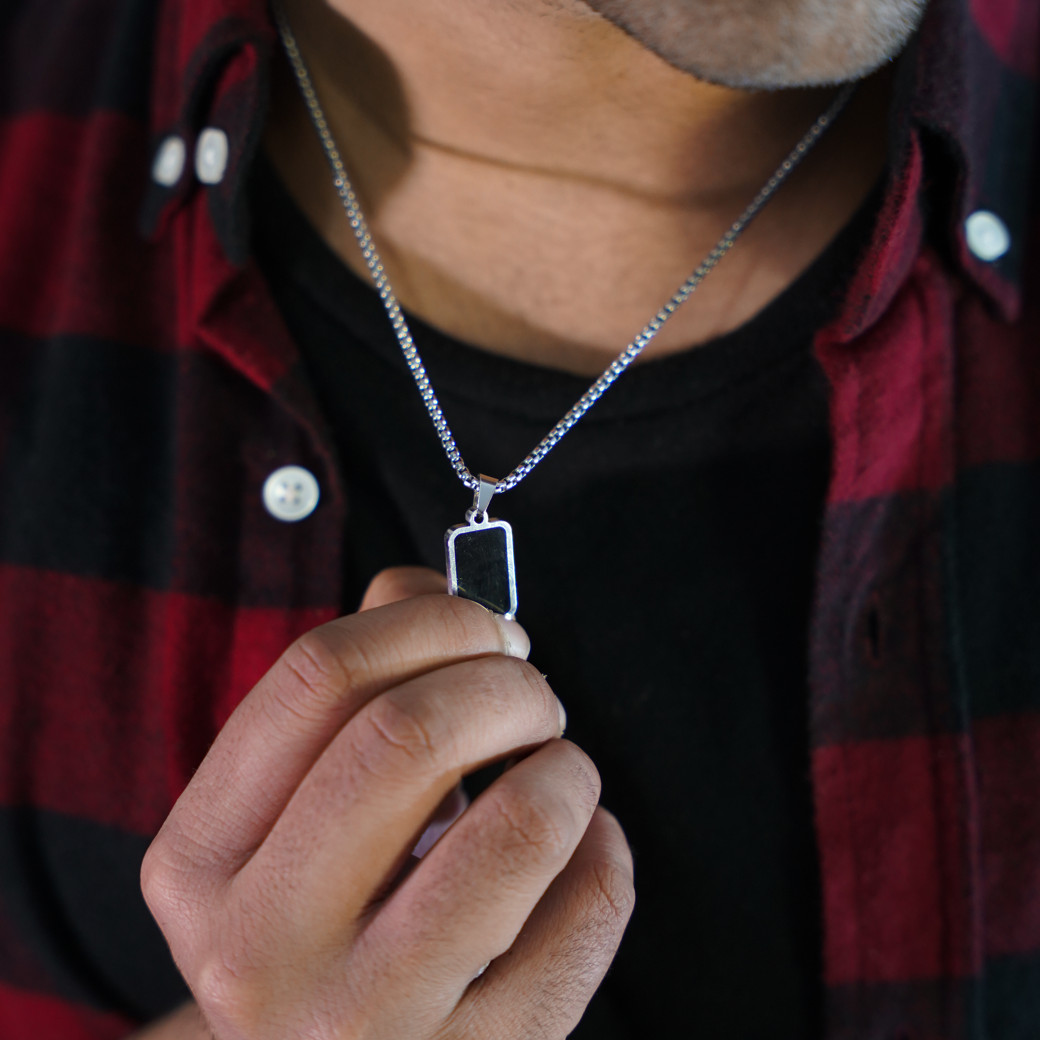 Geometric Black Enamel for Men/Women