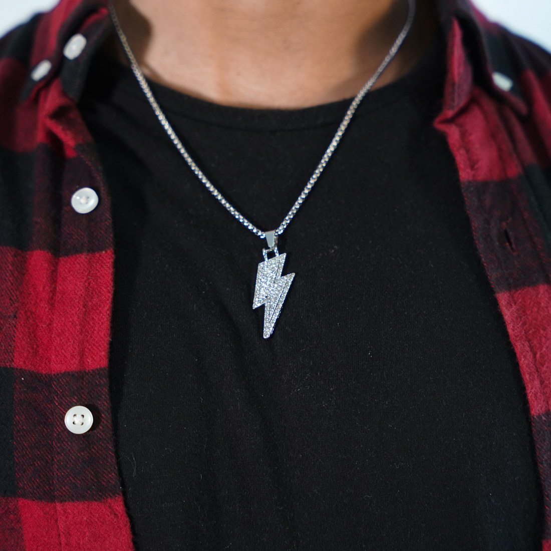 Iced Lightning Pendent