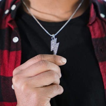 Iced Lightning Pendent