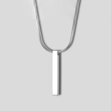 Bar Pendant Silver For Men/Women By پرانی یاد