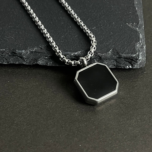 Geometric Black Enamel for Men/Women
