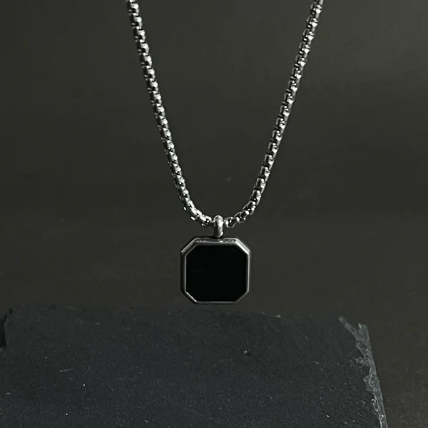 Geometric Black Enamel for Men/Women